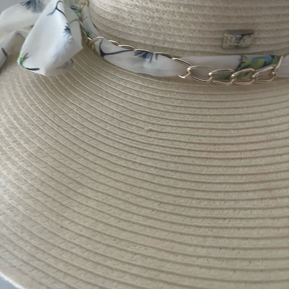 HBY Miami Paper Straw Floppy Scarf Hat O/S - Picture 8 of 16